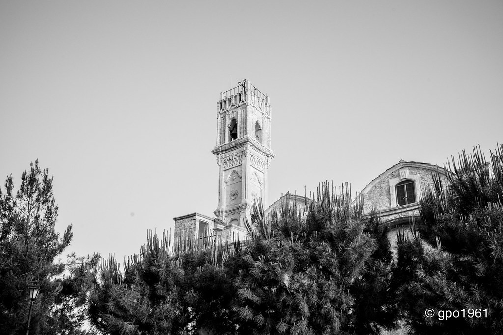 Stone bell tower of Aya Yani Greek Orthodox Church in Burgazada